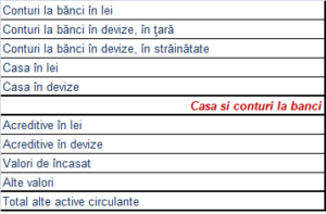 ACTIVUL CIRCULANTE - Casa si conturi la banci